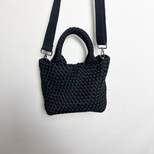 BCBG Black Woven Convertible Crossbody